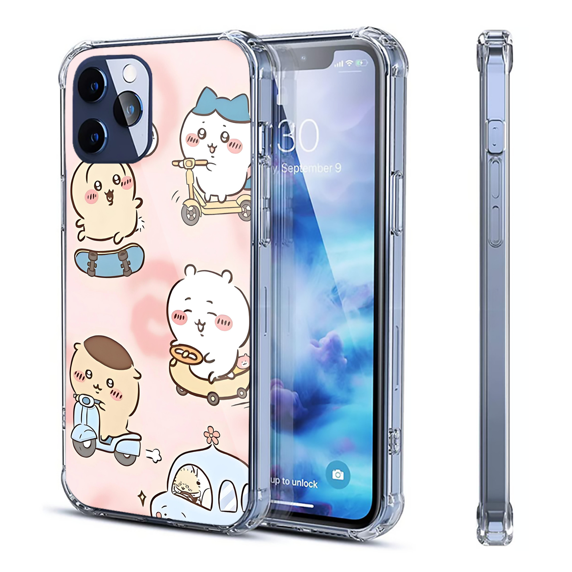 （画像用） ちいかわ Chii-kawa 【iPhone 12シリーズ対応】透明スマホケース（クリアソフトケース）